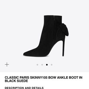 Saint Laurent Skinny Paris booties with bows